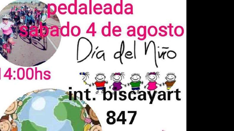El sábado se realizará una pedaleada familiar solidaria