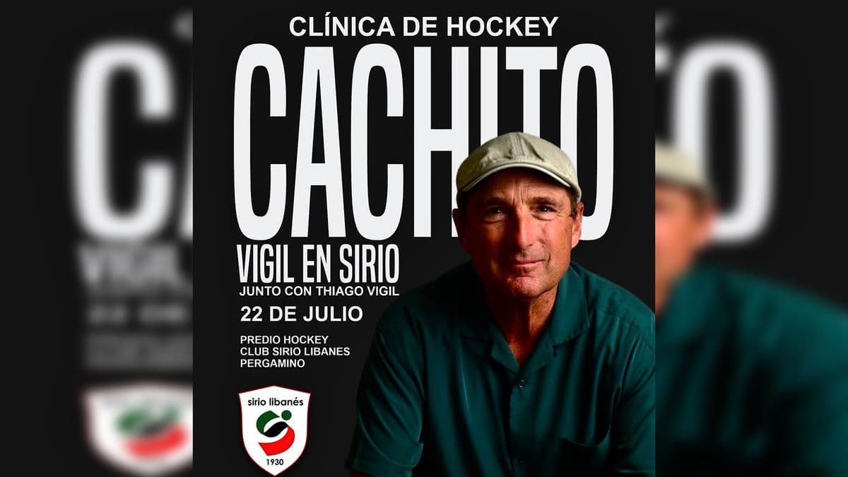 Sergio "Cachito" Vigil brindará una clínica de hockey en Pergamino