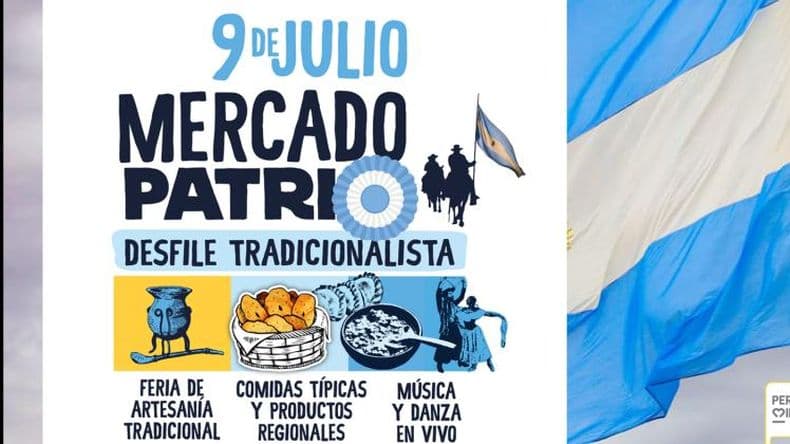 Un 9 de Julio con Mercado Patrio y desfile tradicionalista