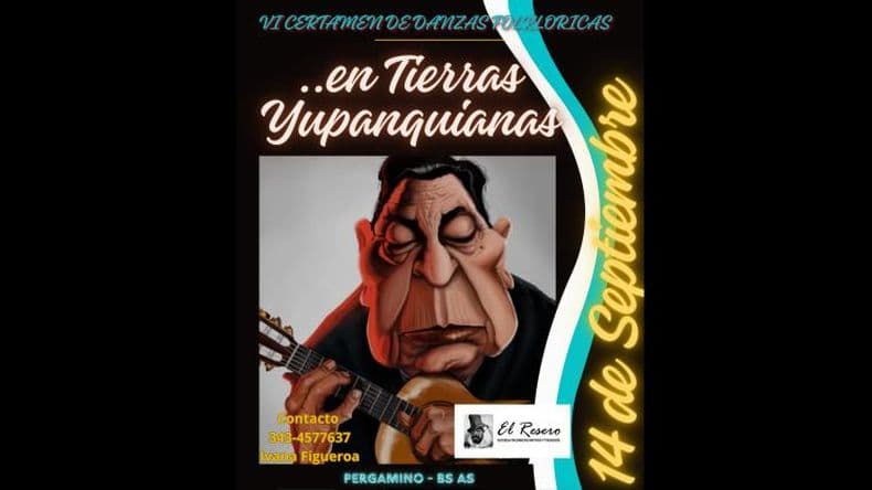 Este sábado será el Certamen de Danzas Folklóricas "En Tierras Yupanquianas"