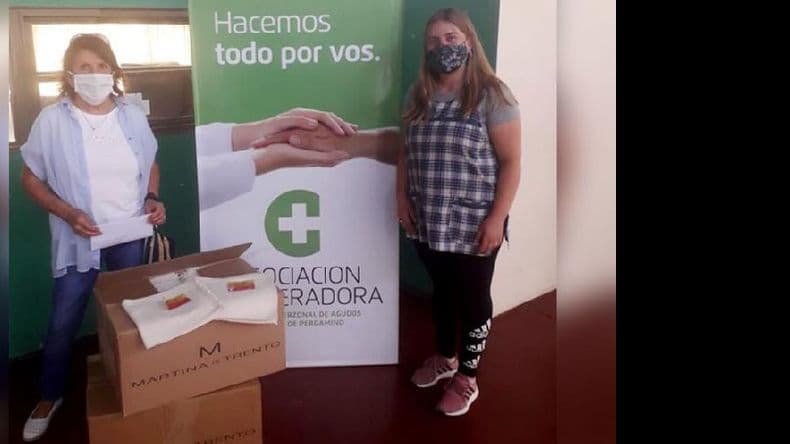 Cadena de Favores: el Taller Protegido entregó elementos de limpieza al Hospital