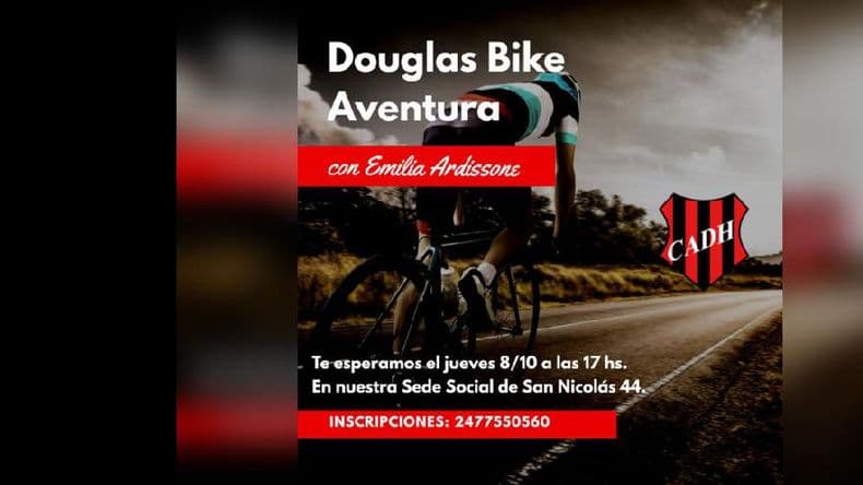 Douglas Bike Aventura, la nueva propuesta deportiva del rojinegro
