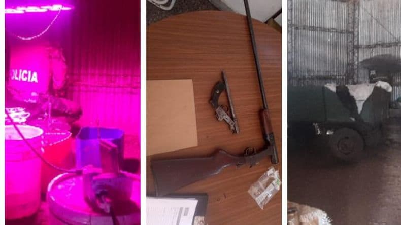 El Comando Rural Pergamino secuestró marihuana, armas y varios elementos robados
