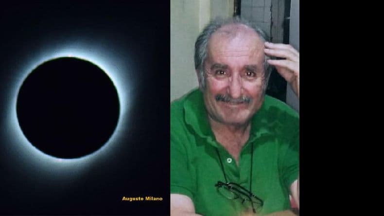 Homenaje a Daniel Della Valle durante el eclipse de Sol de este lunes