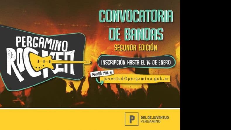 Convocan a bandas para la 2ª edición de Pergamino Rockea