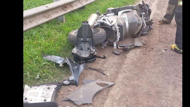 Se recupera un pergaminense que sufrió un accidente en moto en Capitán Sarmiento