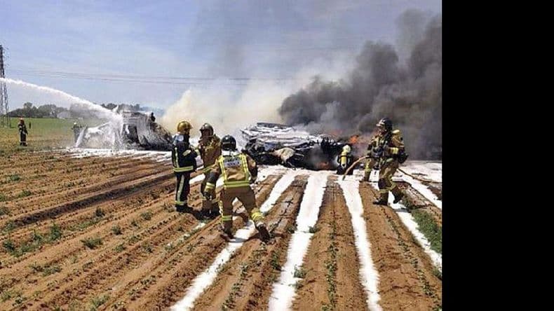 Cuatro muertos en el accidente de un avión A400M en el sur de España
