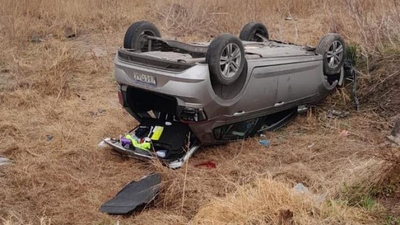 Trasladaron al Hospital a un bebé de siete meses tras un vuelco en la autopista