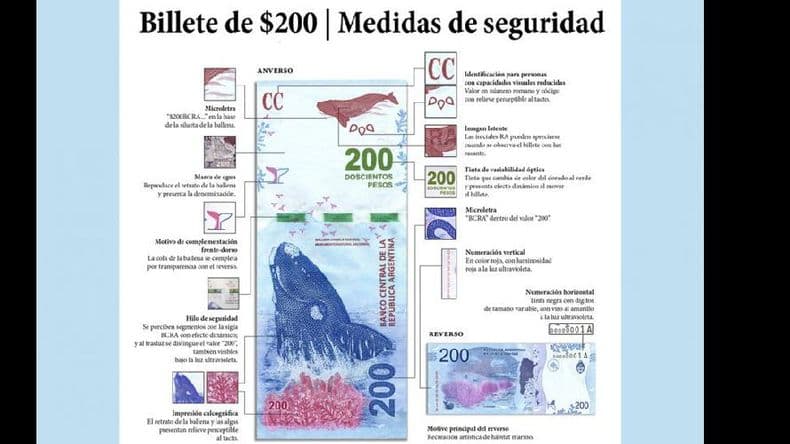 Sturzenegger presentó el nuevo billete de 200 pesos