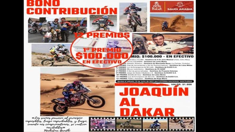 Bono contribución para ser parte del sueño de Joaquín Debeljuh, el Rally Dakar 2022