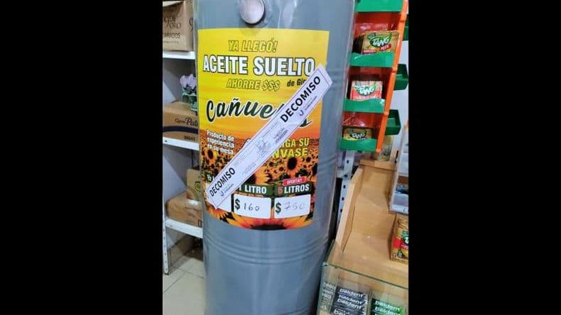 Reiteran la prohibición de vender aceite comestible a granel