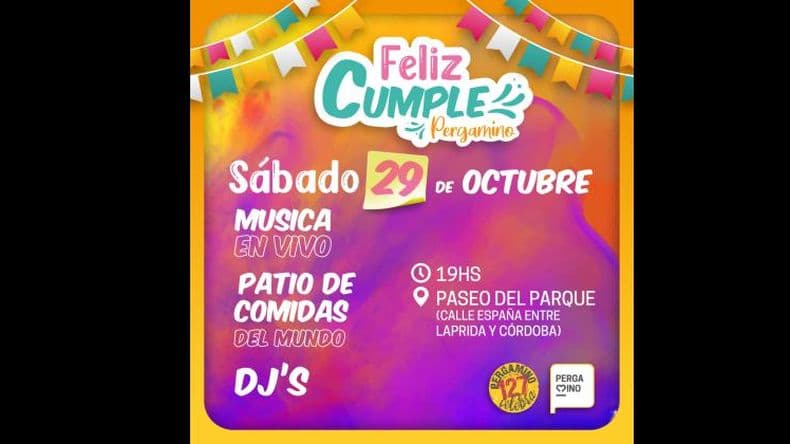 Hoy será el festejo por el cumpleaños de Pergamino