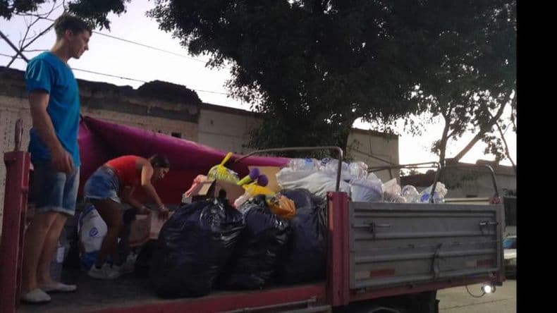 Exitosa respuesta de los pergaminenses en la campaña solidaria para ayudar a San Nicolás
