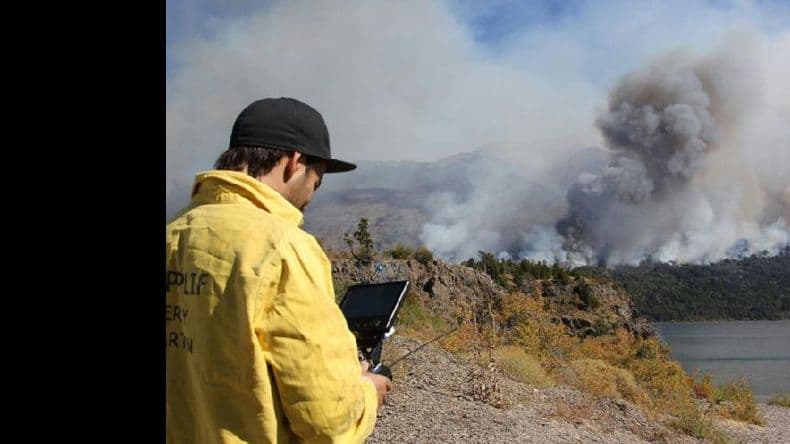 Hicieron en Esquel un drone de avanzada para los incendios forestales