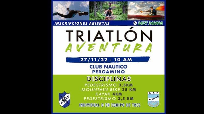Se viene el Triatlón Aventura para cerrar la temporada 2022