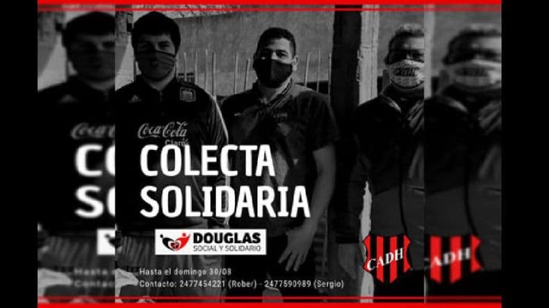 Campaña solidaria en Douglas para las familias de los jugadores de las inferiores