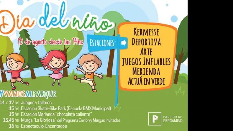 Celebrando la infancia, en el Parque Municipal será el festejo por el Día del Niño