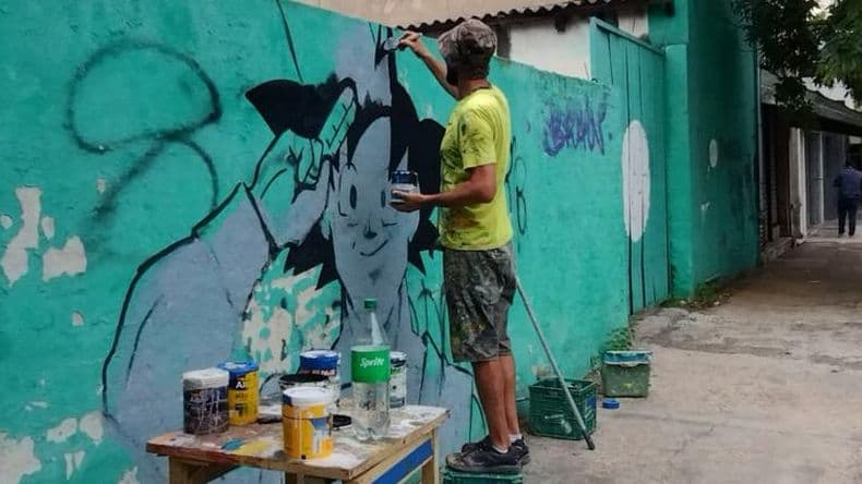 Dragon Ball manía en Pergamino: Goku quedará plasmado en un mural