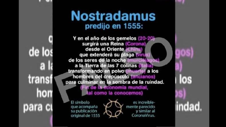 No, no hay pruebas de que Nostradamus predijera el coronavirus