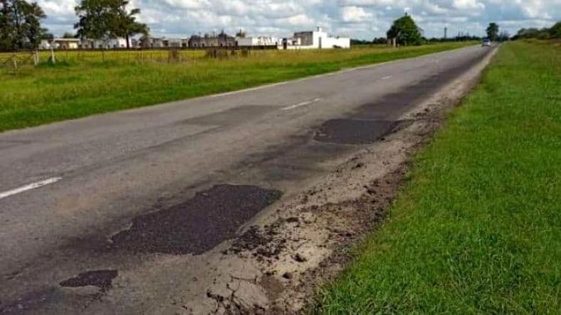 El transporte público en Guerrico, Acevedo y Peña en riesgo por el estado de la ruta Nº 188