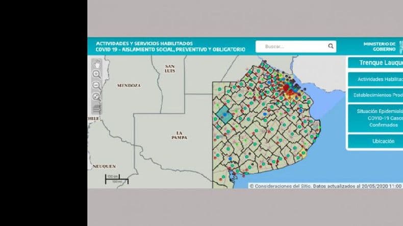 Mapa interactivo: ¿qué se puede hacer y qué no en cada localidad de la provincia?