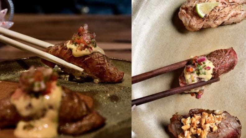 Sushi con carne: el original plato que combina cocina nikkei con parrilla argentina
