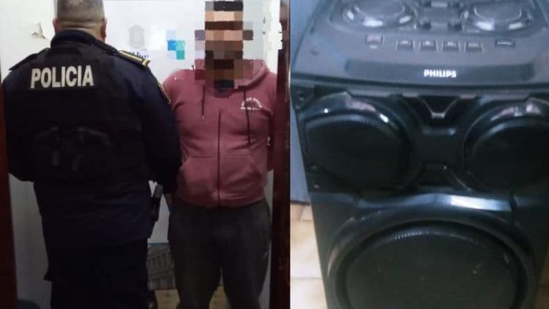 La Policía aprehendió a sujeto que sustrajo un parlante de la casa de un amigo donde pernoctó