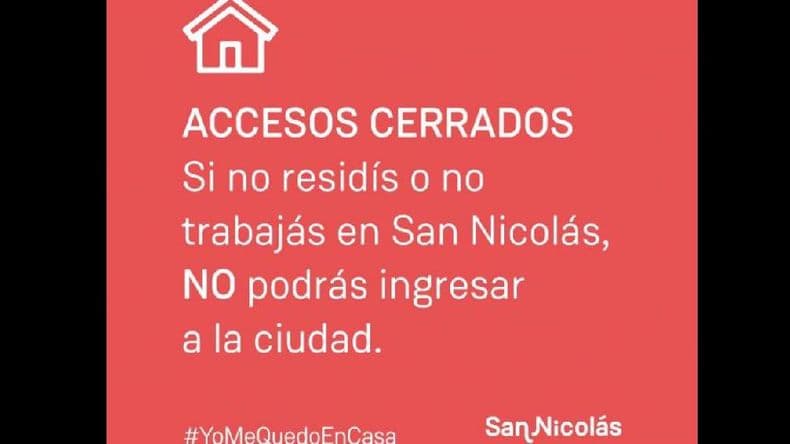 San Nicolás cierra todos sus accesos por el coronavirus
