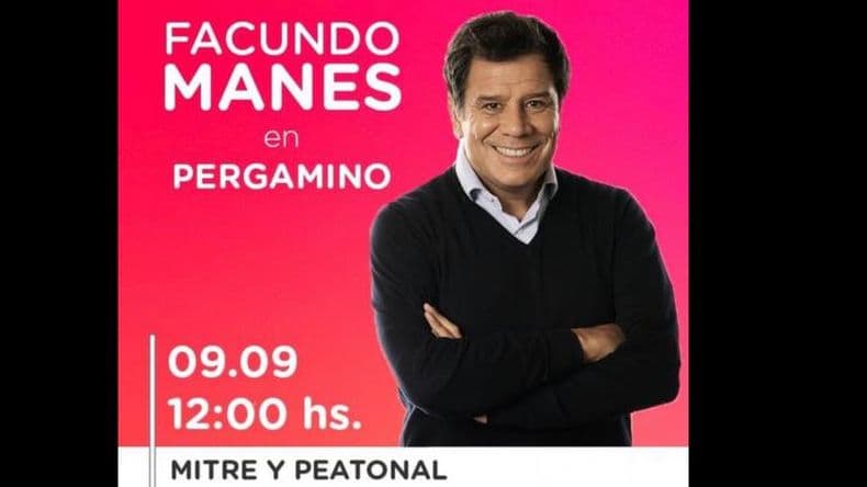 Manes cerrará este jueves en Pergamino la campaña de "Dar el Paso"