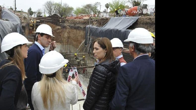 Vidal recorrió una obra que evitará inundaciones
