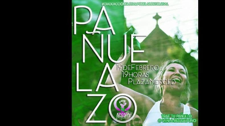 Convocan a un pañuelazo verde a favor de la legalización del aborto