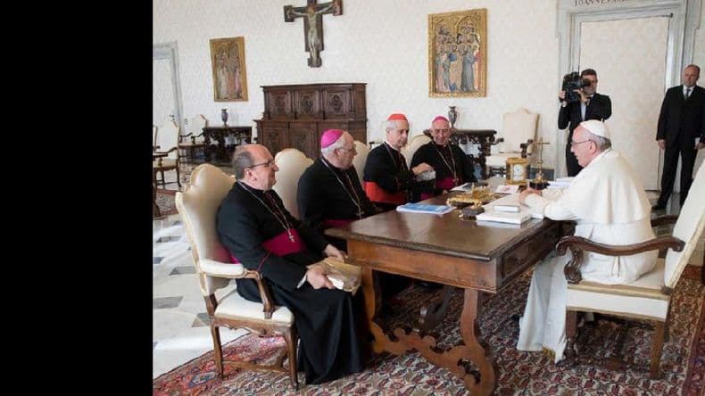 El Papa Francisco recibió a la cúpula de la Iglesia