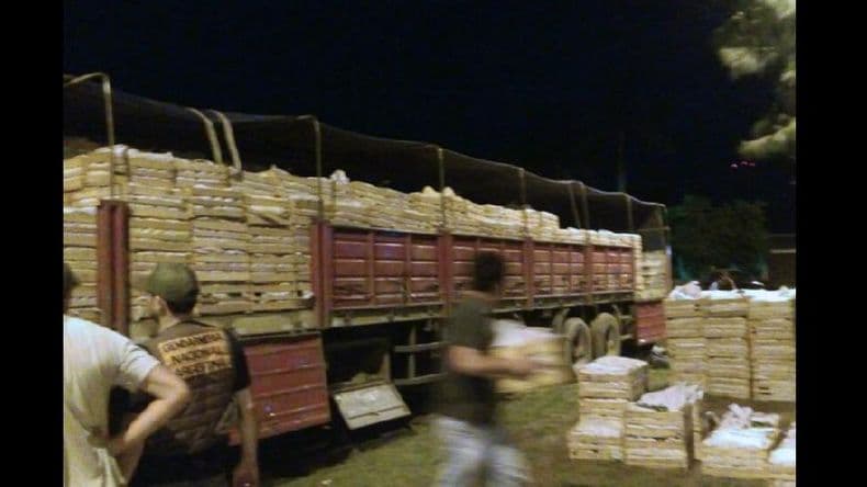 Se incautaron dos toneladas y media de marihuana oculta en un cargamento de zapallitos