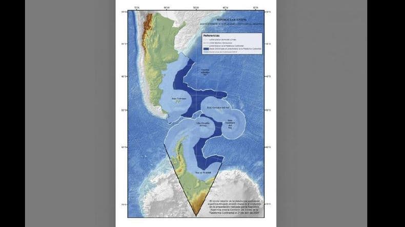 El Gobierno presentó el nuevo límite exterior de la plataforma continental