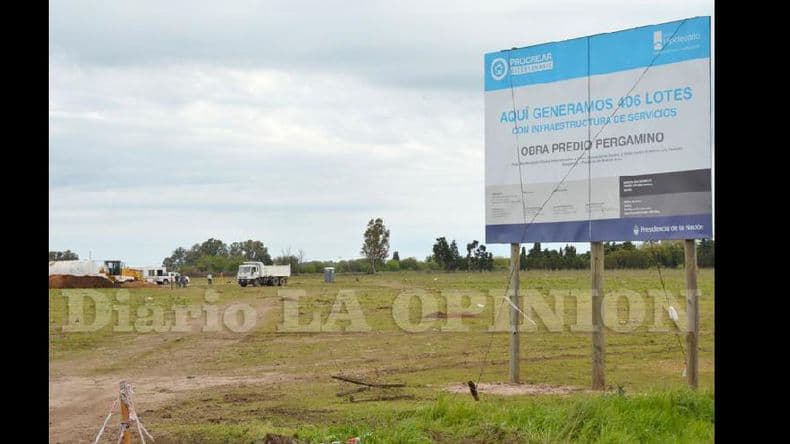 Comenzaron las primeras obras de infraestructura en el predio del Procrear