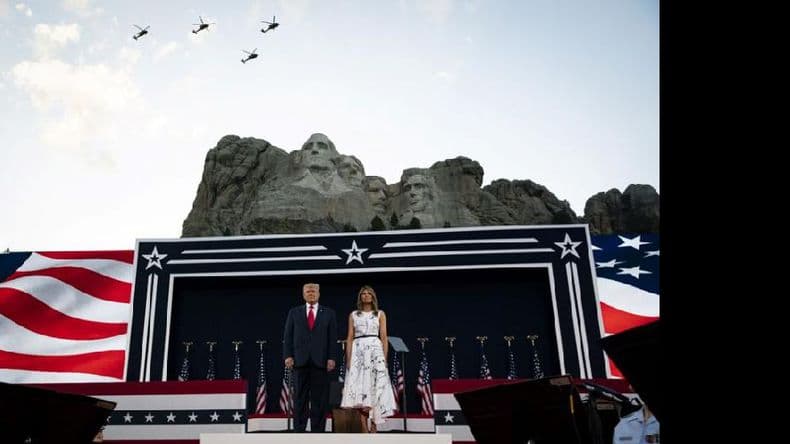 4 de julio: Donald Trump avivó la división racial con un simbólico discurso