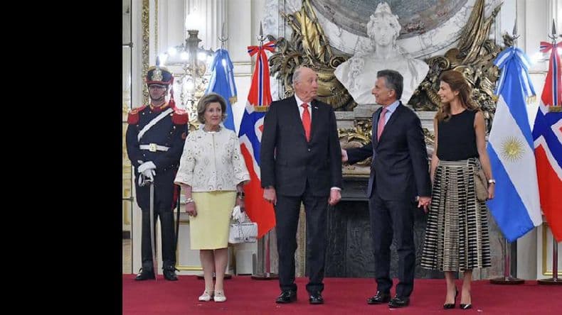 Mauricio Macri recibió a los reyes de Noruega