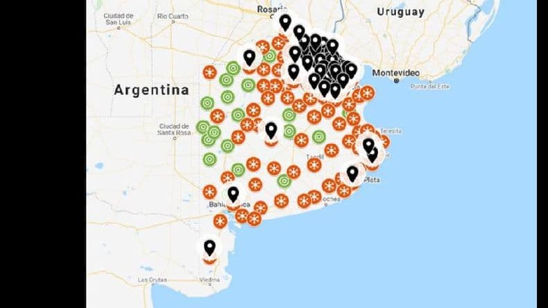 Mapa del coronavirus: 20 distritos bonaerenses no registran casos; 15 son del oeste