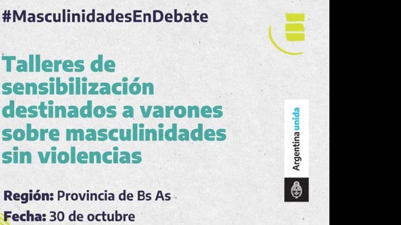 Taller de “masculinidades sin violencias” para varones bonaerenses