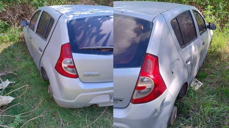 Un auto robado en San Nicolás apareció sin las ruedas y equipamiento en nuestra ciudad