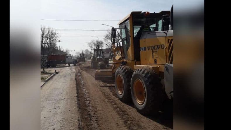 Comenzó la repavimentación de Florencio Sánchez y piden precaución