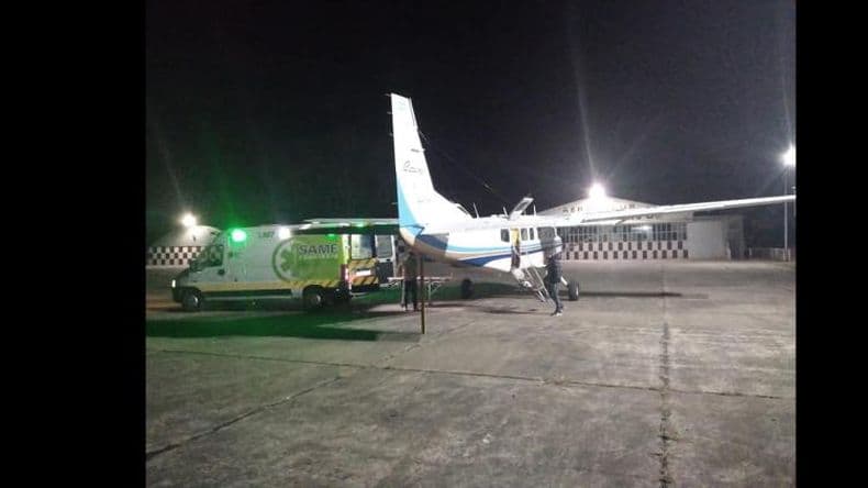 Un bebé de Rojas fue trasladado al Hospital Garrahan en un vuelo sanitario