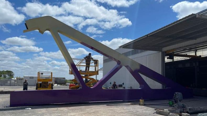 La semana próxima empezarán a llevar las estructuras del nuevo puente Illia - Colón