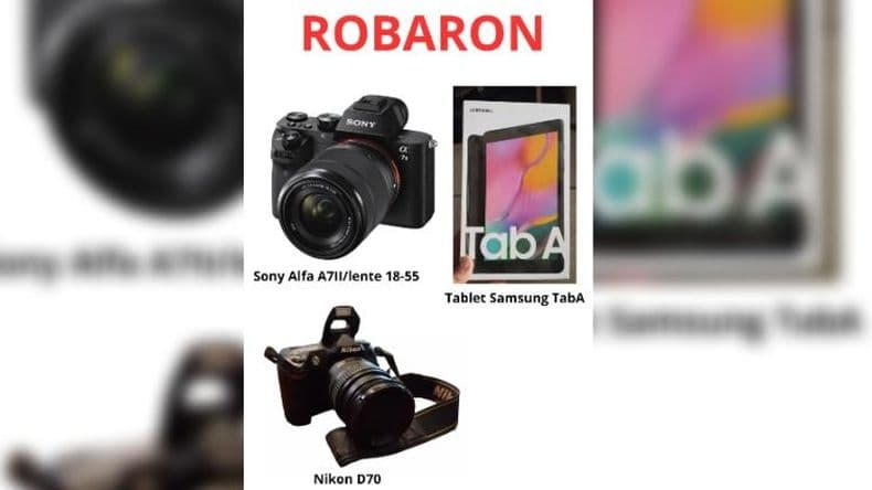Robaron equipamiento fotográfico a la reconocida fotógrafa Natalia Tealdi