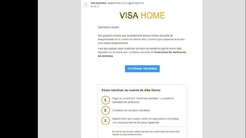 ¿Tenés tarjeta Visa? una estafa hace caer a miles de usuarios