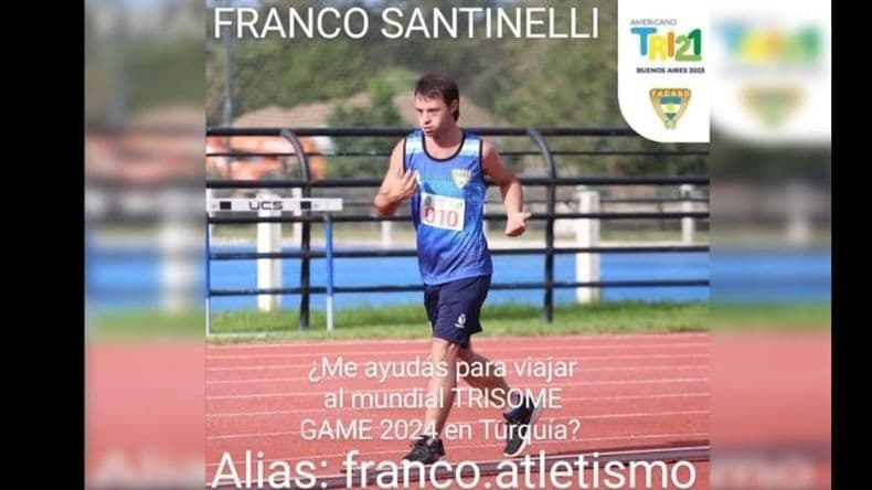 Lanzaron una campaña solidaria para que Franco Santinelli pueda viajar a Turquía