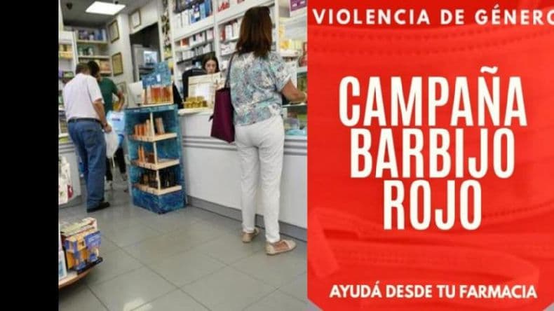 “Barbijo Rojo”: las farmacias pergaminenses se sumaron a la lucha contra la violencia de género