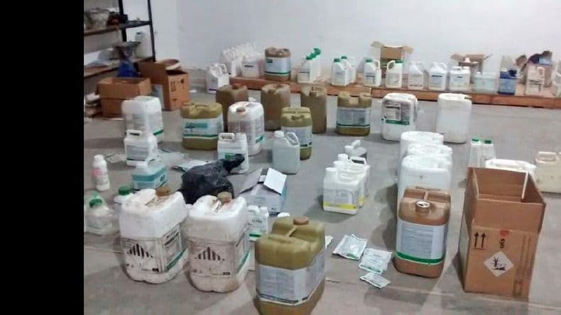 Secuestran una importante cantidad de agroquímicos de procedencia ilícita