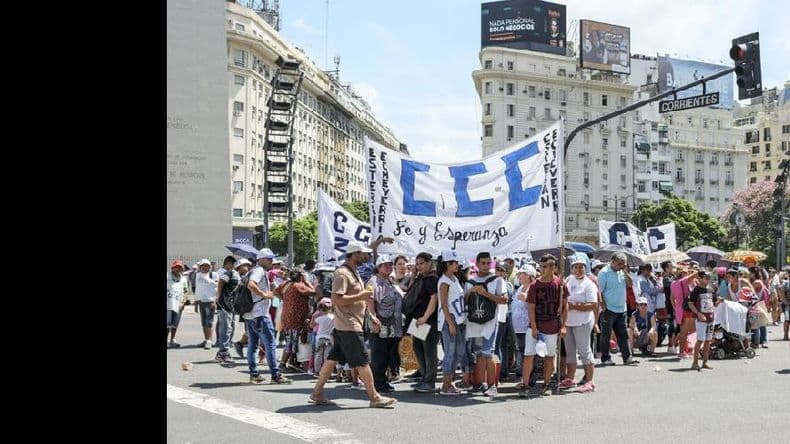 La CCC volvió a protestar con un corte en el Obelisco