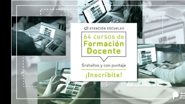 Abrió la inscripción a 64 cursos virtuales para docentes bonaerenses
